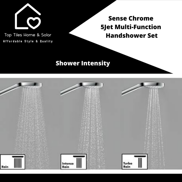 Sense Chrome 5Jet Multi-Function Handshower Set