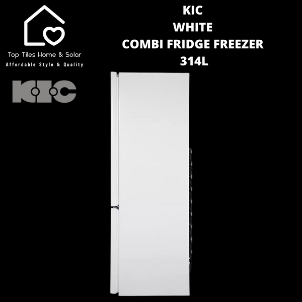 KIC White Combi Fridge Freezer - 314L