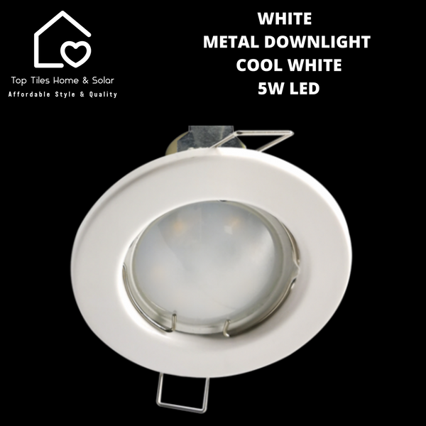 White Metal Downlight Cool White - 5W LED