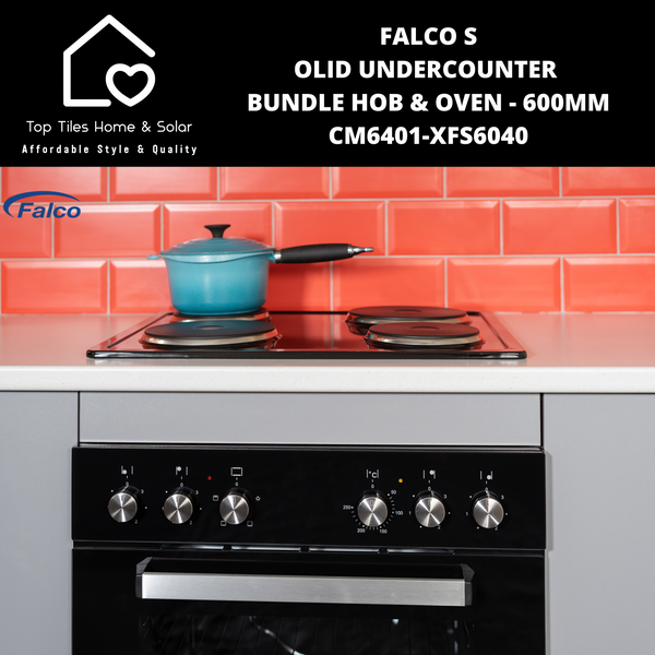 Falco Solid Undercounter Bundle Hob & Oven - 600mm CM6401-XFS6040