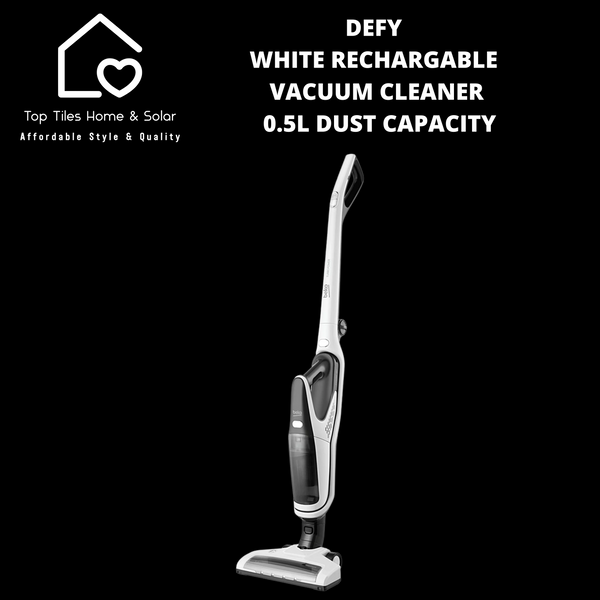 Defy White Rechargable Vacuum Cleaner - 0.5L Dust Capacity VRT61818W