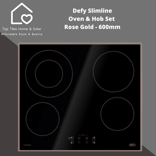 Defy Slimline Rose Gold Oven & Ceran Hob Set - 600mm DCB115