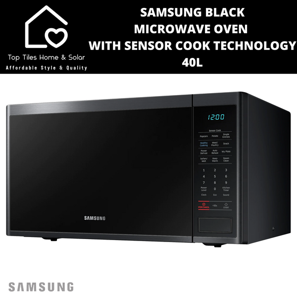 Samsung Black Microwave Oven With Sensor Cook Technology - 40L