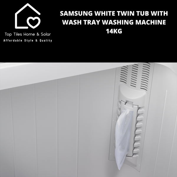 Samsung White Twin Tub With Wash Tray Washing Machine - 14kg