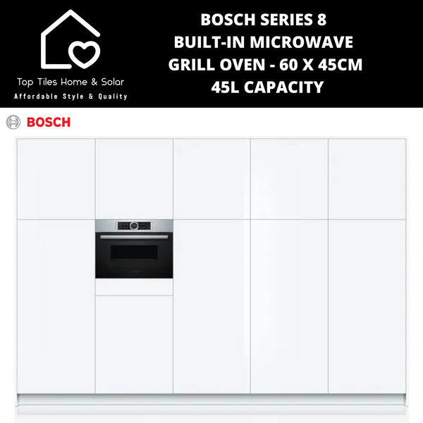 Bosch Series 8 - Built-in Microwave Grill Oven - 60 x 45cm - 45L CAPACITY