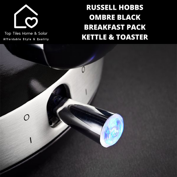 Russell Hobbs Ombre Black Breakfast Pack - Kettle & Toaster