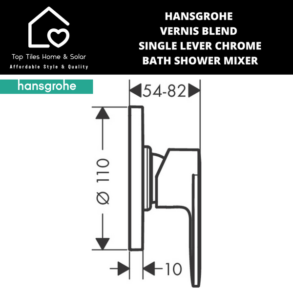 Hansgrohe Vernis Blend Single Lever Chrome Bath Shower Mixer