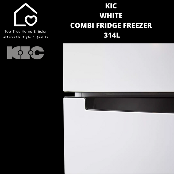 KIC White Combi Fridge Freezer - 314L