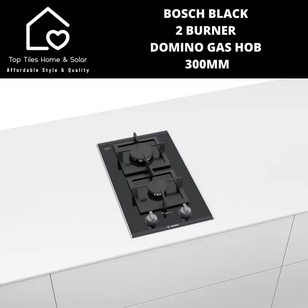 Bosch Series 6 - Black 2 Burner Domino Gas Hob - 300mm