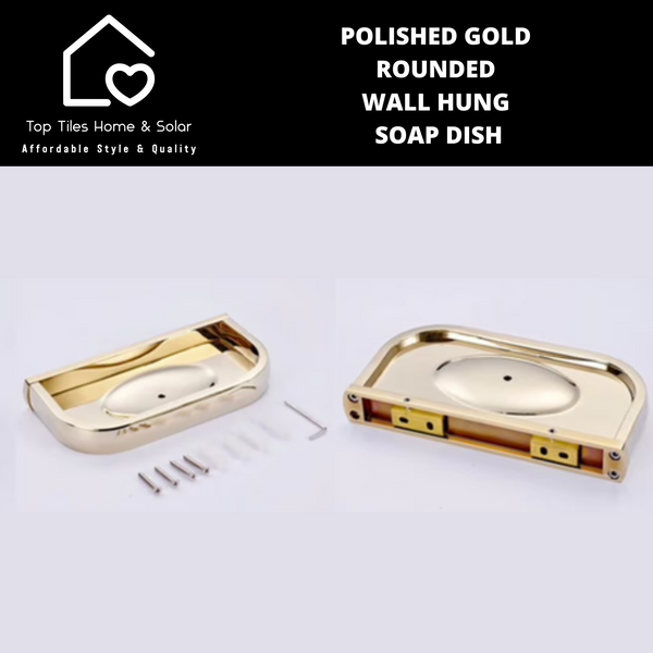 Polished Gold Rounded Wall Hung Soap Dish