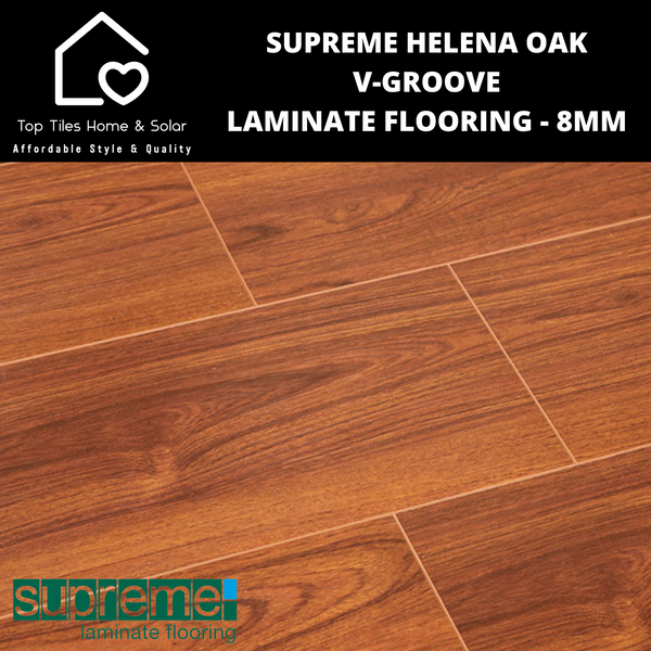 Supreme Helena Oak V-Groove Laminate Flooring - 8mm