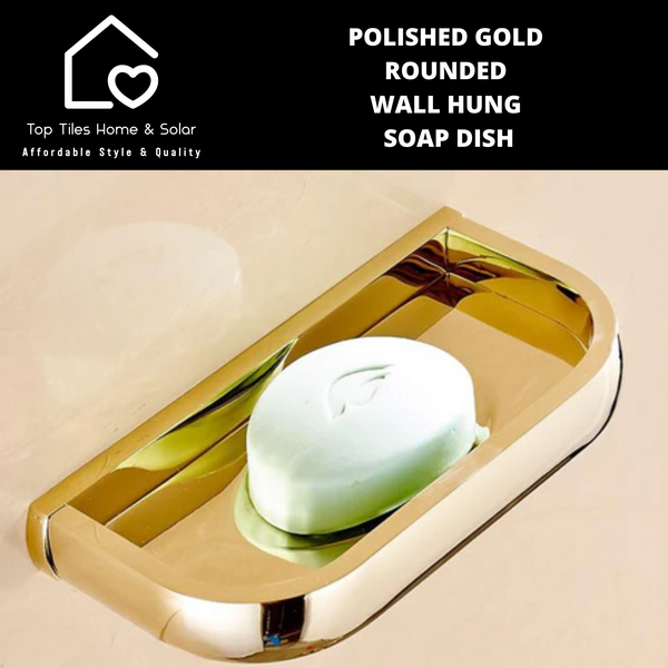 Polished Gold Rounded Wall Hung Soap Dish