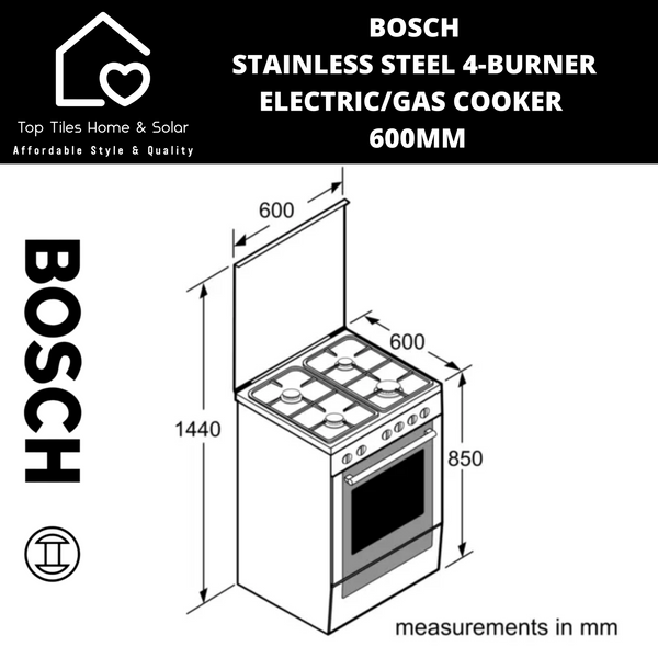 Bosch Series 2 - 4Burner Gas Cooker - 600mm