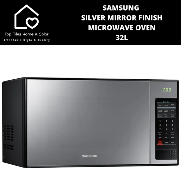 Samsung Silver Mirror Finish Microwave Oven - 32L