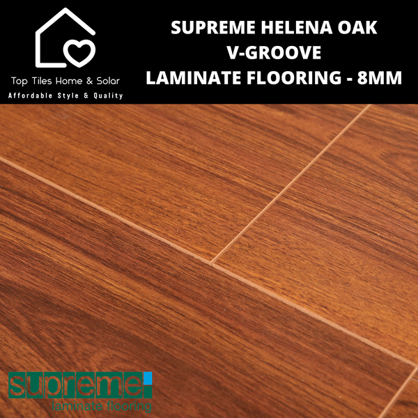 Supreme Helena Oak V-Groove Laminate Flooring - 8mm