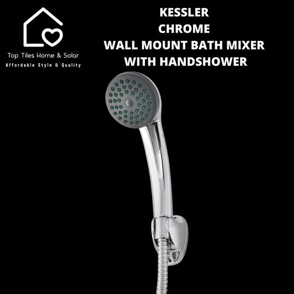 Kessler Chrome Wall Mount Bath Mixer With Handshower