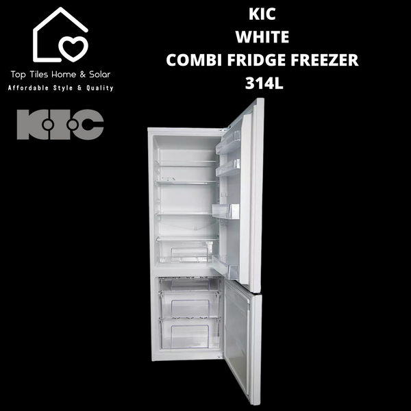 KIC White Combi Fridge Freezer - 314L