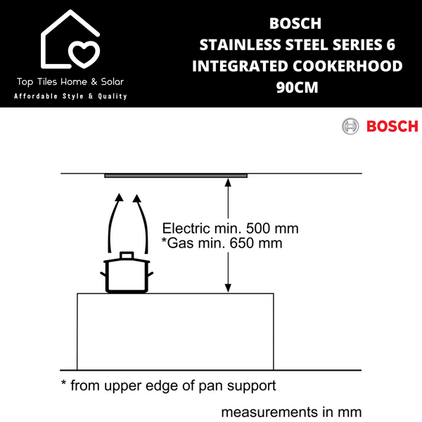 Bosch Series 6 - Stainless Steel Integrated Cookerhood - 90CM