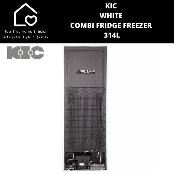 KIC White Combi Fridge Freezer - 314L