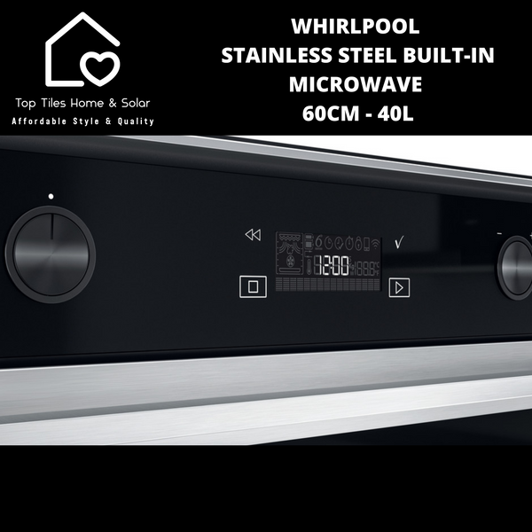 Whirlpool Stainless Steel Built-in Microwave - 60cm - 40L