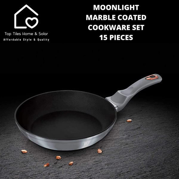 Moonlight Marble Coated Cookware Set - 15 Pieces