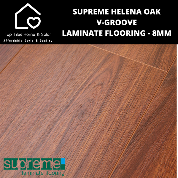 Supreme Helena Oak V-Groove Laminate Flooring - 8mm