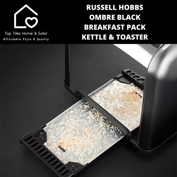 Russell Hobbs Ombre Black Breakfast Pack - Kettle & Toaster