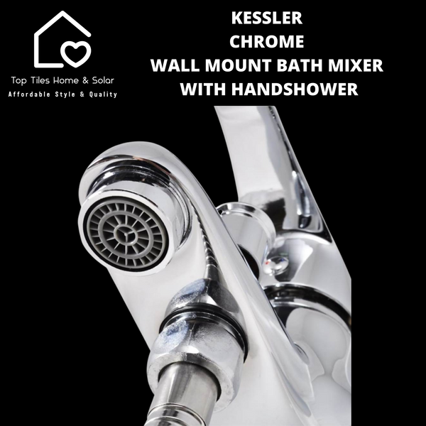 Kessler Chrome Wall Mount Bath Mixer With Handshower